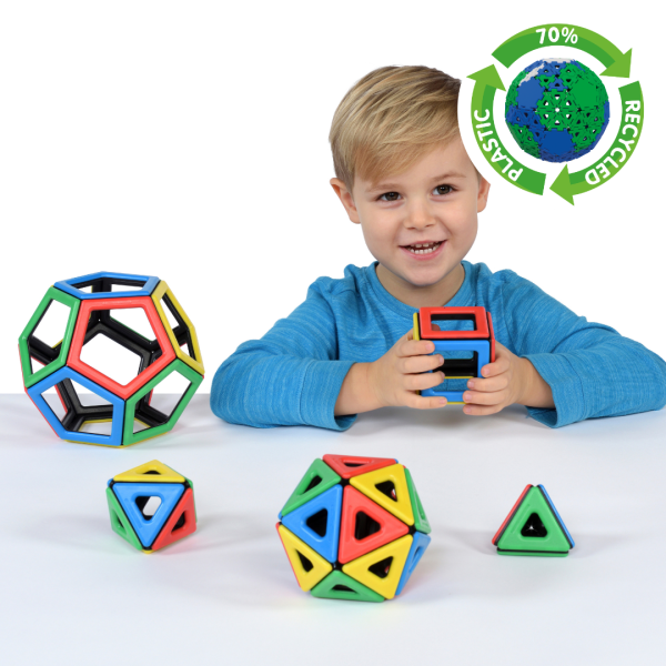 Magnetic Polydron Platonic Solids Set